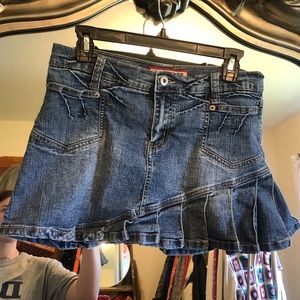 Denim mini skirt
